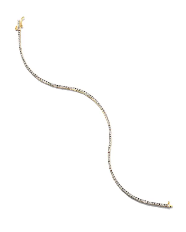 14K Yellow Gold Tennis Bracelet In White Diamond^Kendra Scott Online