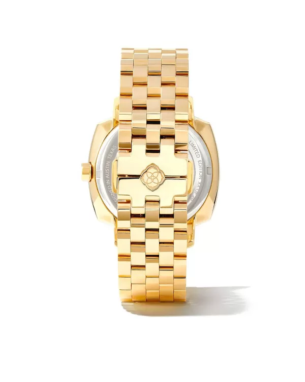 20Th Anniversary Dira Gold Diamond 38Mm Watch In Ivory Mother-Of-Pearl^Kendra Scott Clearance