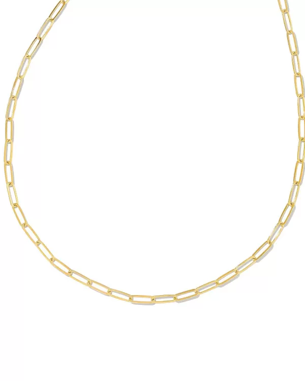 22 Inch Large Paperclip Chain Necklace In 18K Gold Vermeil^Kendra Scott Hot
