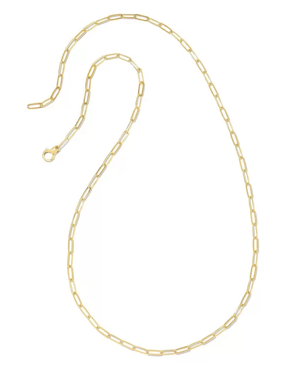 22 Inch Large Paperclip Chain Necklace In 18K Gold Vermeil^Kendra Scott Hot
