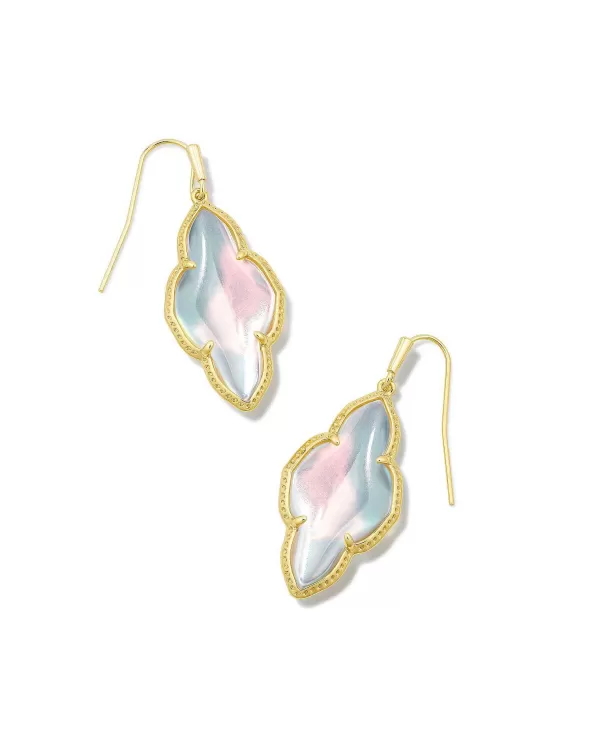 Abbie Gold Drop Earrings In Dichroic Glass^Kendra Scott Cheap