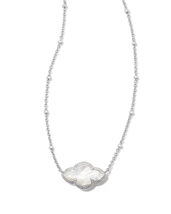 Abbie Silver Pendant Necklace In Ivory Mother-Of-Pearl^Kendra Scott Clearance