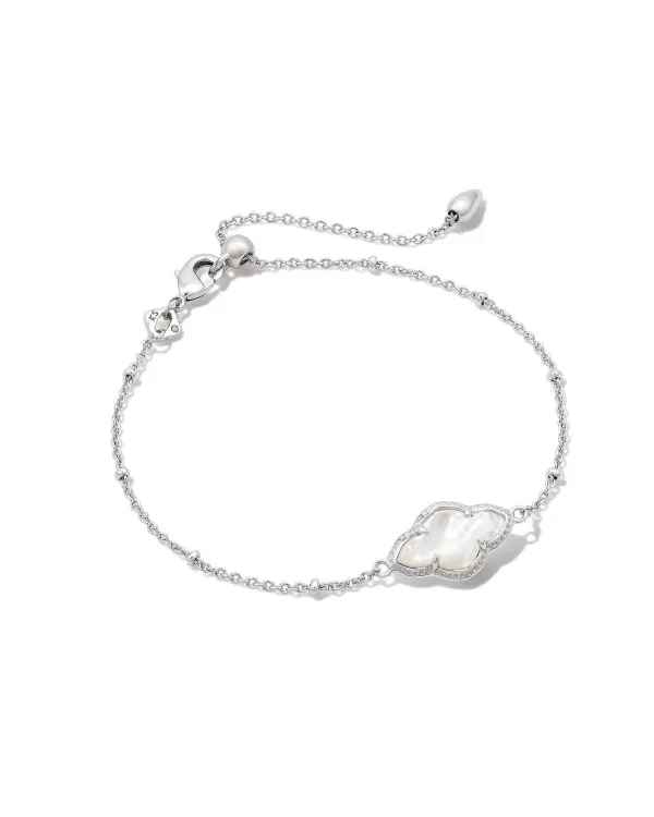 Abbie Silver Satellite Chain Bracelet In Ivory Mother-Of-Pearl^Kendra Scott Clearance