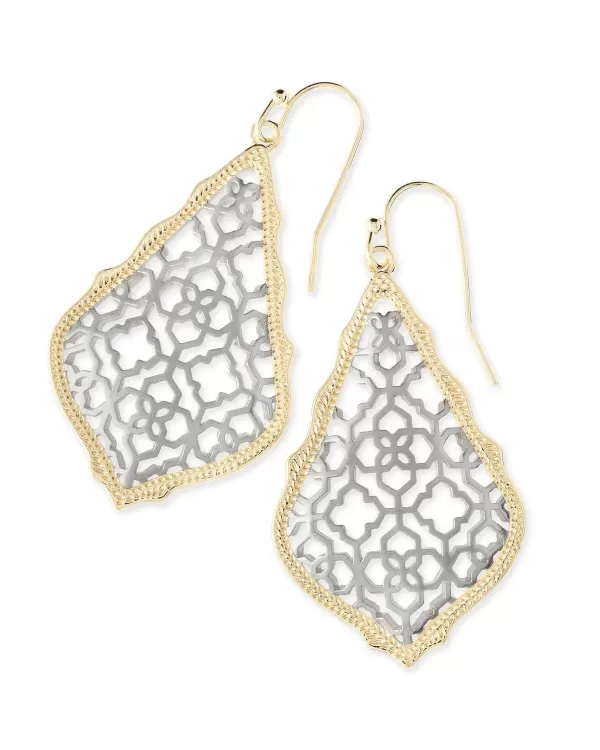 Addie Gold Drop Earrings In Silver Filigree Mix^Kendra Scott Hot