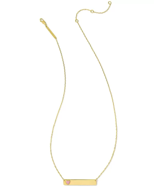 Allison 18K Gold Vermeil Enamel Heart Pendant Necklace In Pink^Kendra Scott New
