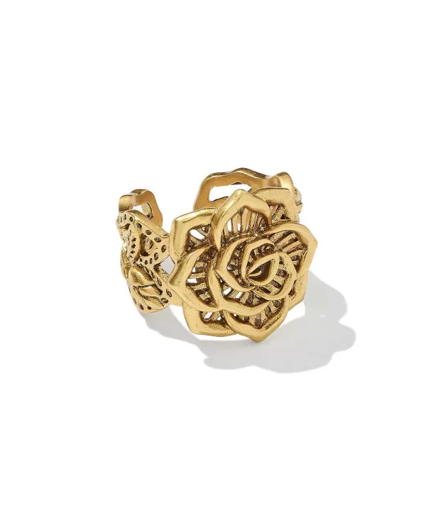Ansel Rose Cocktail Ring In Vintage Gold^Kendra Scott Cheap