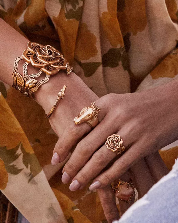 Ansel Rose Cocktail Ring In Vintage Gold^Kendra Scott Cheap