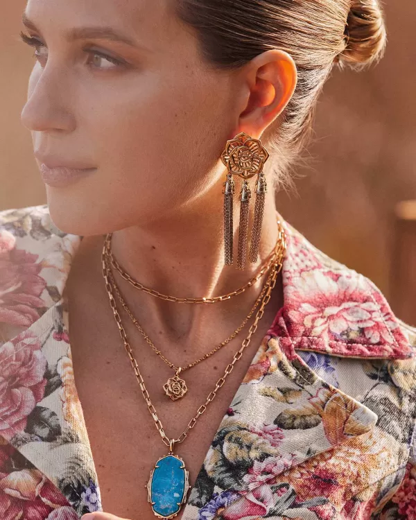 Ansel Rose Short Pendant Necklace In Vintage Gold^Kendra Scott Flash Sale