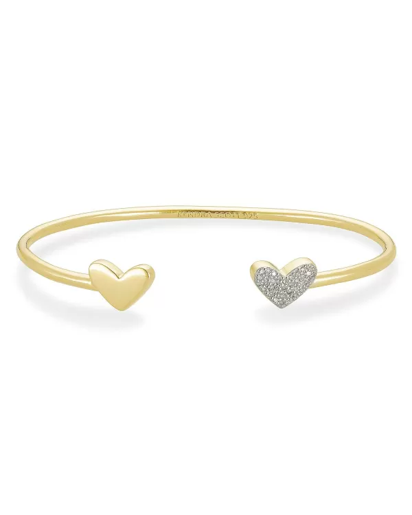 Ari Heart 18K Gold Vermeil Cuff Bracelet In White Diamond^Kendra Scott Flash Sale