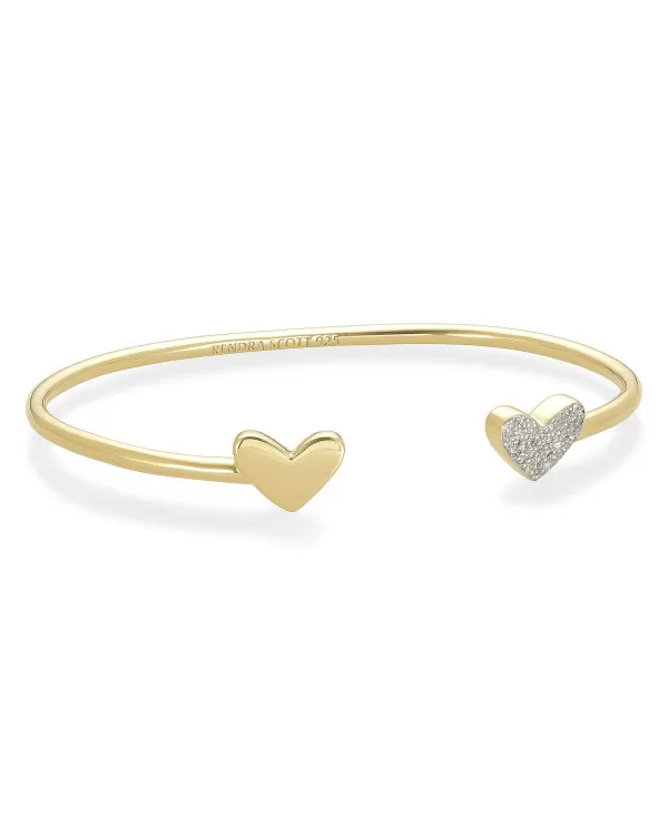 Ari Heart 18K Gold Vermeil Cuff Bracelet In White Diamond^Kendra Scott Flash Sale