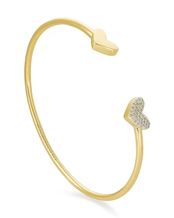 Ari Heart 18K Gold Vermeil Cuff Bracelet In White Diamond^Kendra Scott Flash Sale