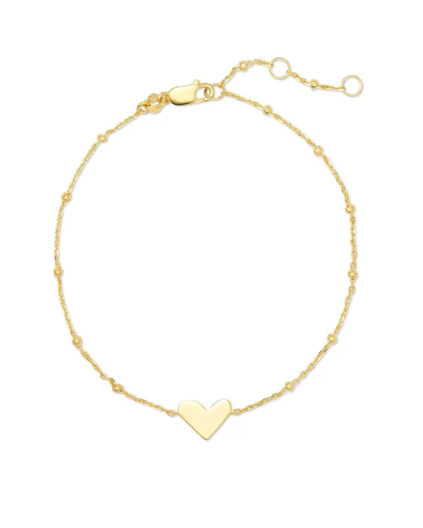 Ari Heart Delicate Chain Bracelet In 18K Yellow Gold Vermeil^Kendra Scott Discount