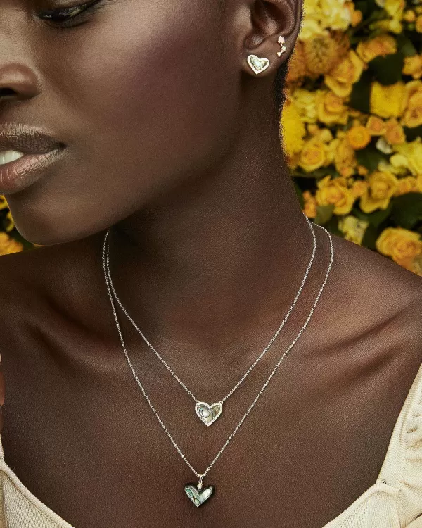 Ari Heart Rose Gold Pendant Necklace In Light Pink Drusy^Kendra Scott Cheap