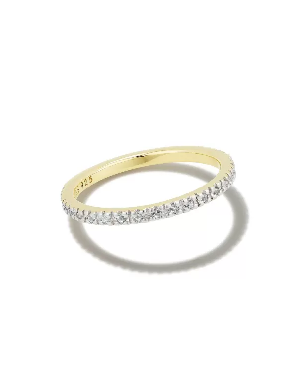 Arynn 18K Gold Vermeil Band Ring In White Sapphire^Kendra Scott Sale