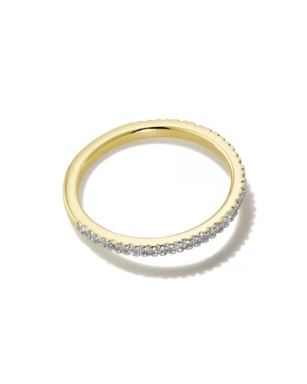 Arynn 18K Gold Vermeil Band Ring In White Sapphire^Kendra Scott Sale