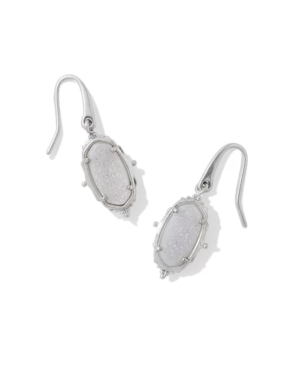 Baroque Vintage Silver Lee Drop Earrings In Iridescent Drusy^Kendra Scott Cheap
