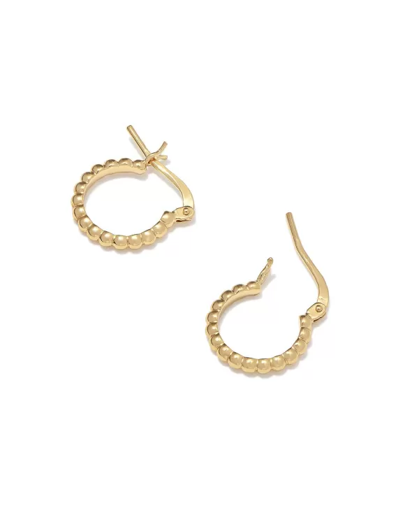 Beaded 13Mm Huggie Earrings In 18K Gold Vermeil^Kendra Scott Sale