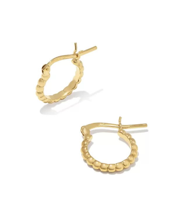 Beaded 13Mm Huggie Earrings In 18K Gold Vermeil^Kendra Scott Sale