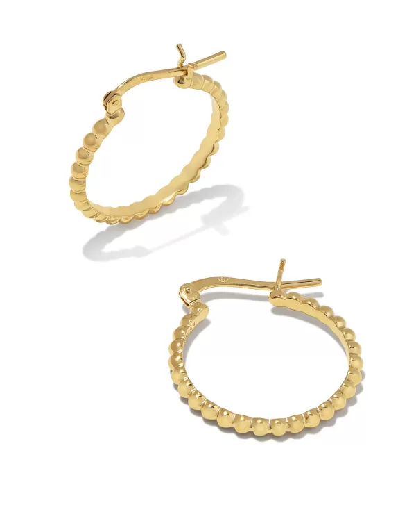 Beaded 20Mm Hoop Earrings In 18K Gold Vermeil^Kendra Scott Store