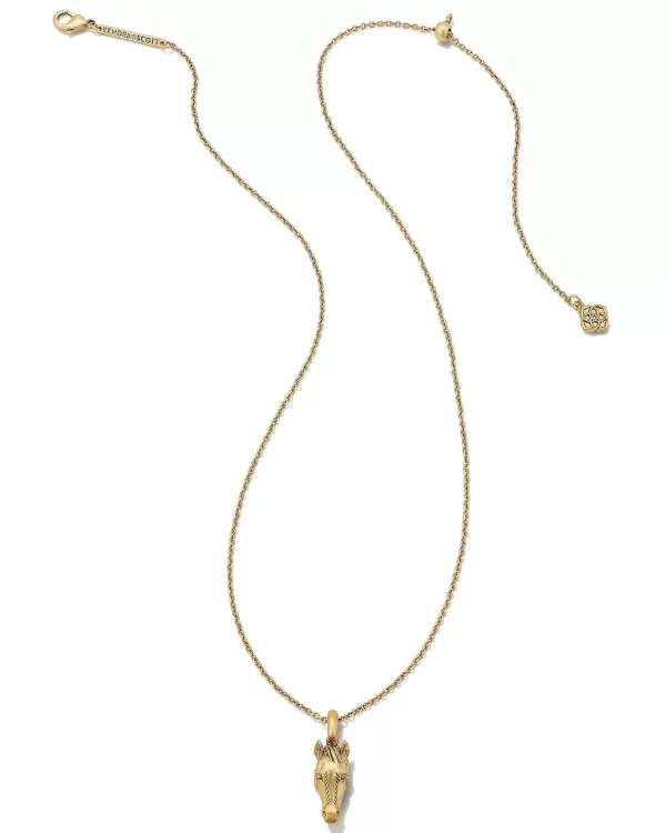 Beau Horse Pendant Necklace In Vintage Gold^Kendra Scott Sale