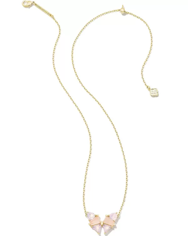 Blair Gold Butterfly Pendant Necklace In Pink Mix^Kendra Scott Shop