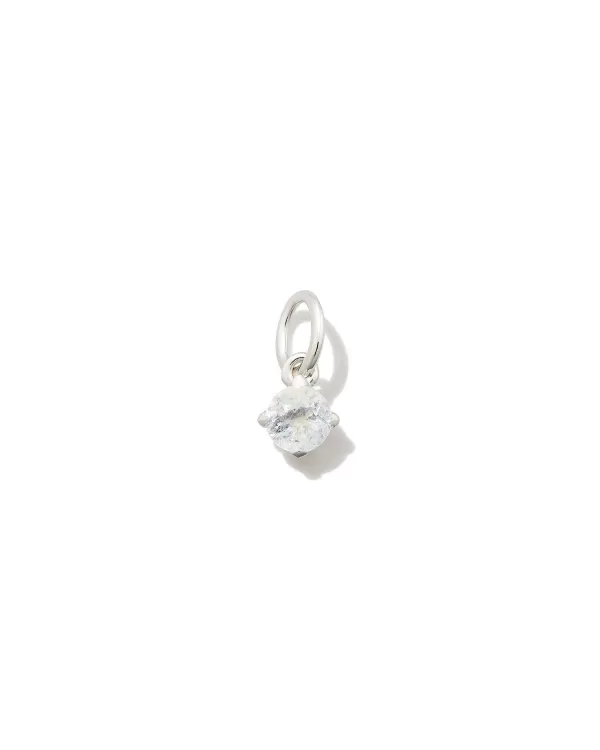 Blakely Sterling Silver Charm In Rainbow Moonstone^Kendra Scott Clearance