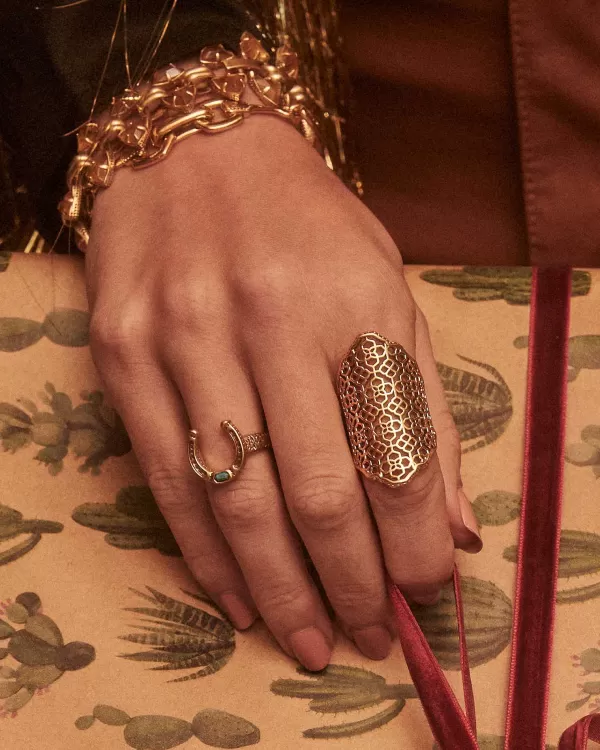 Boone Small Cocktail Ring In Vintage Gold^Kendra Scott Flash Sale
