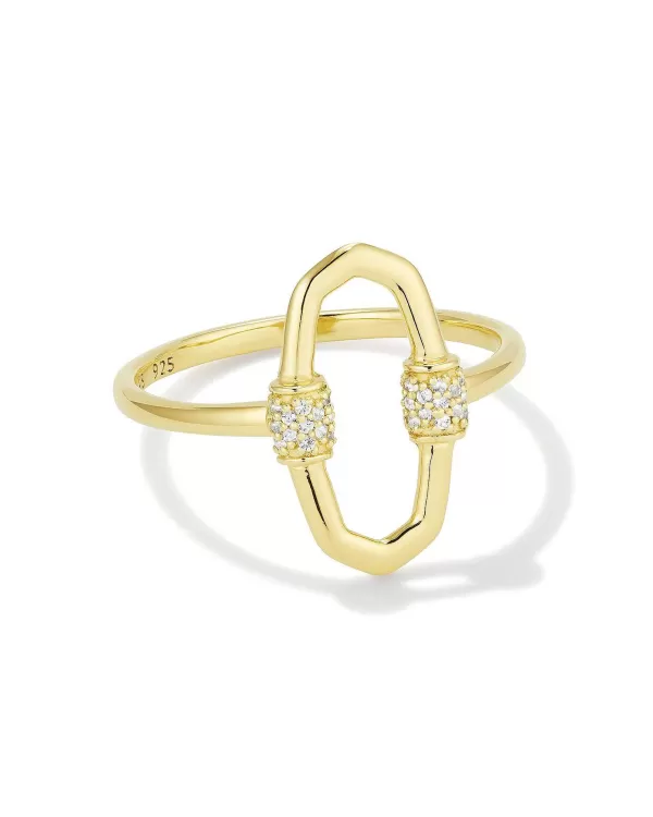 Bristol 18K Gold Vermeil Band Ring In White Sapphire^Kendra Scott Outlet