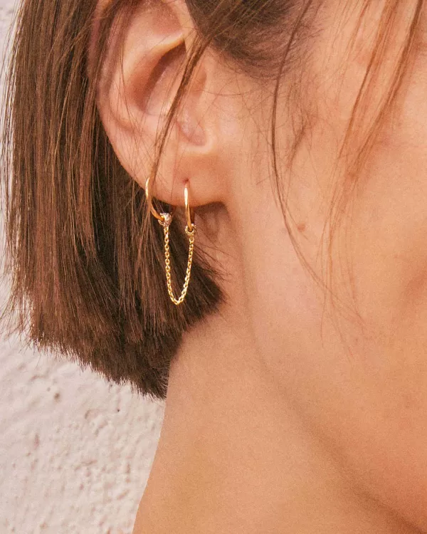 Bristol 18K Gold Vermeil Ear Cuff Set In White Sapphire^Kendra Scott Clearance