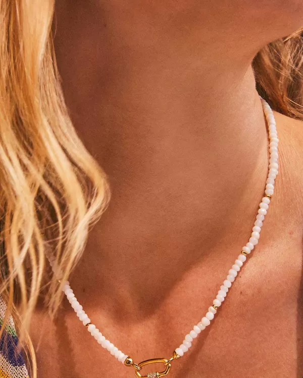 Bristol 18K Gold Vermeil Opal Strand Necklace In White Opal^Kendra Scott Cheap