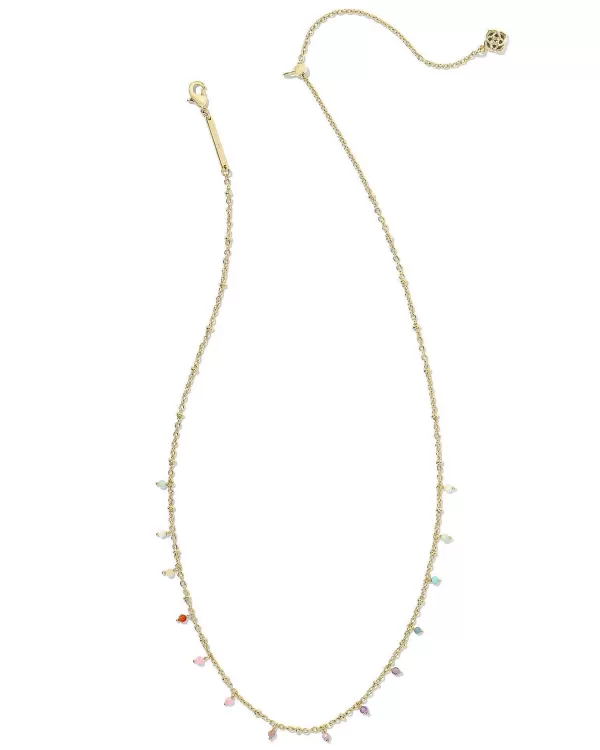 Camry Gold Beaded Strand Necklace In Pastel Mix^Kendra Scott Clearance