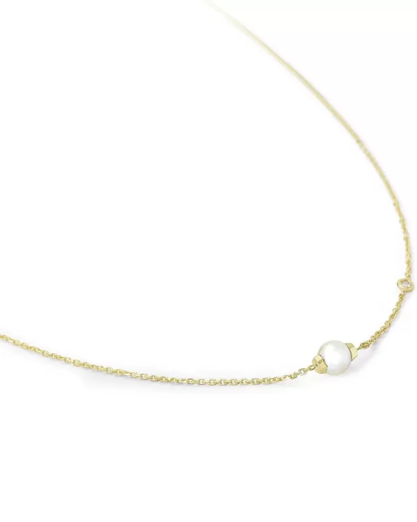 Cathleen 14K Yellow Gold Pendant Necklace In Pearl^Kendra Scott Best Sale