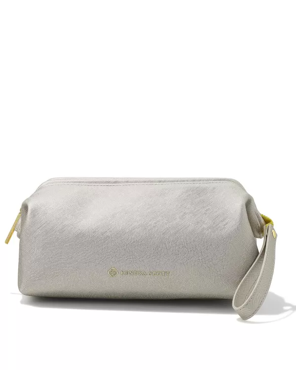 Cosmetic Case In Light Gold Metallic^Kendra Scott Best Sale