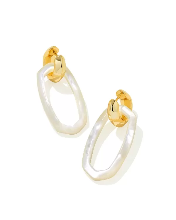 Danielle Gold Convertible Link Earrings In Ivory Mother-Of-Pearl^Kendra Scott Sale