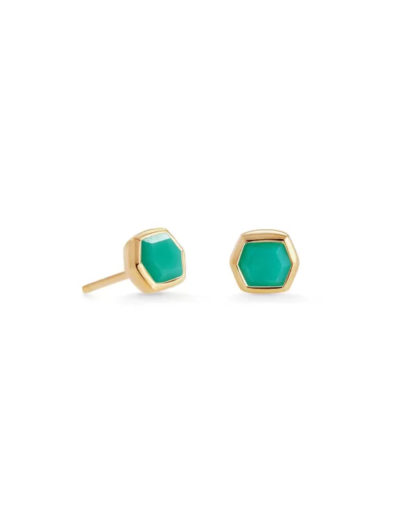 Davie 18K Gold Vermeil Stud Earrings In Chrysoprase^Kendra Scott Store