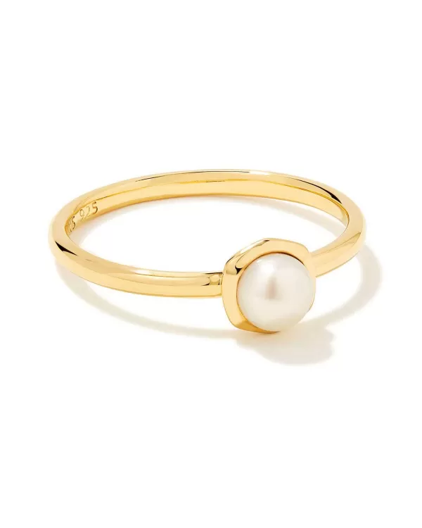 Davie Pearl 18K Gold Vermeil Band Ring In White Pearl^Kendra Scott Discount