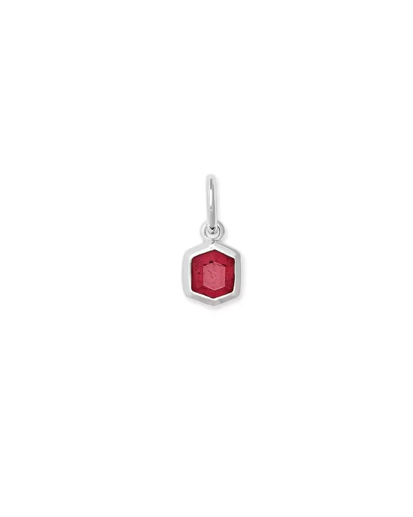 Davie Sterling Silver Charm In Ruby^Kendra Scott New