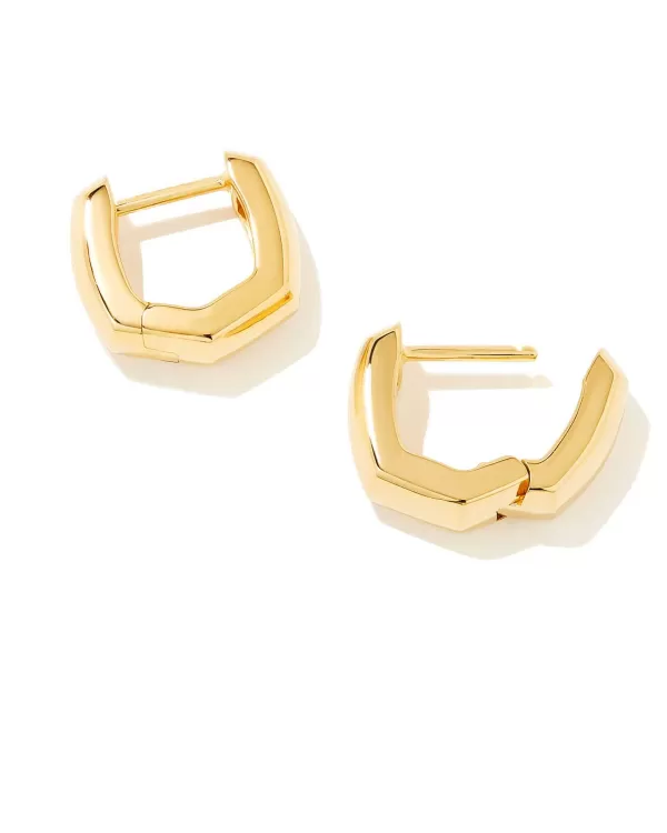 Davie Wide Huggie Earrings In 18K Gold Vermeil^Kendra Scott Best Sale