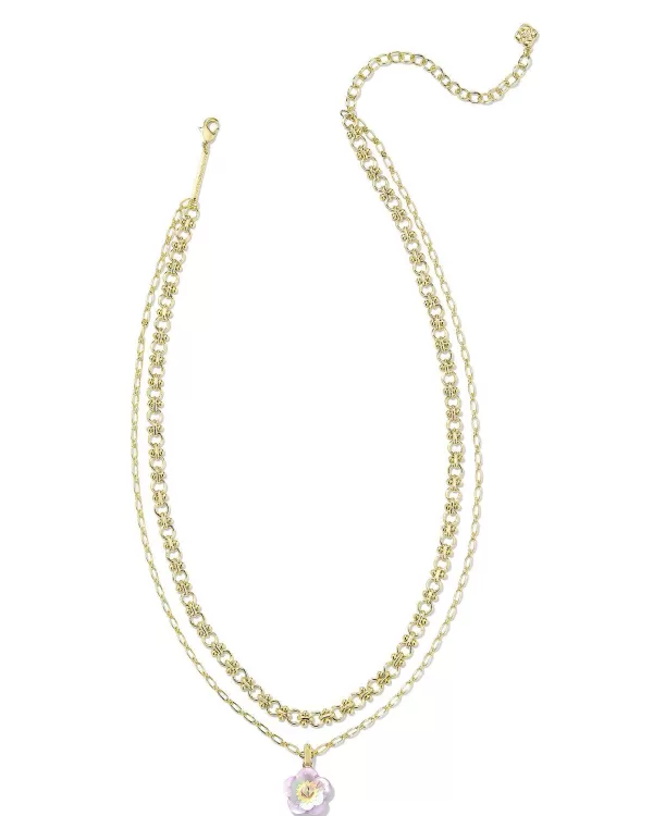 Deliah Gold Multi Strand Necklace In Pastel Mix^Kendra Scott Store