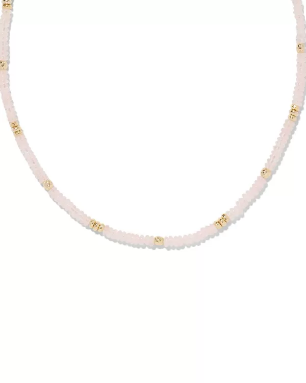 Deliah Gold Strand Necklace In Rose Quartz^Kendra Scott Fashion