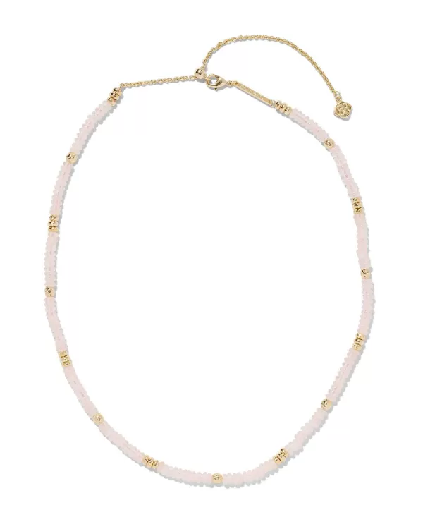 Deliah Gold Strand Necklace In Rose Quartz^Kendra Scott Fashion