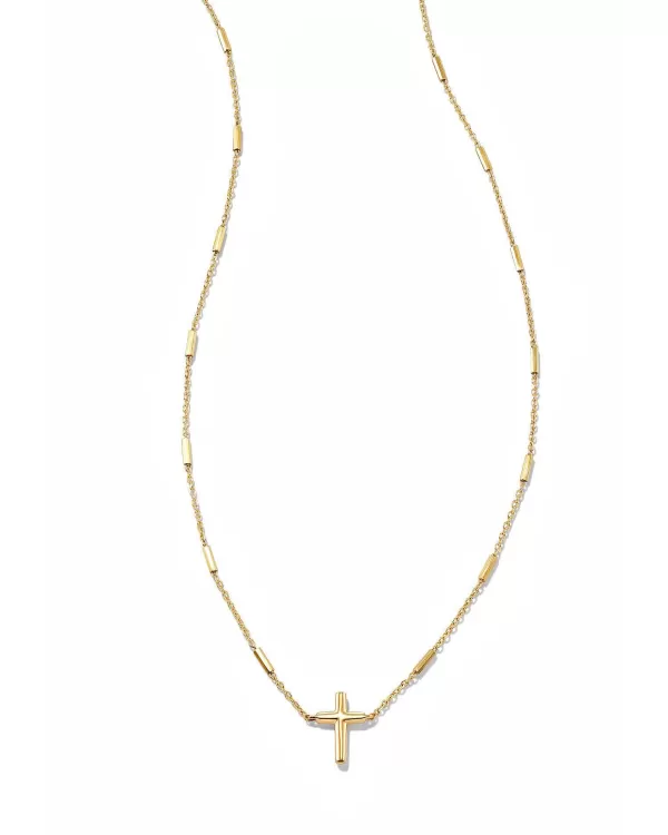 Delicate Cross Pendant Necklace In 14K Yellow Gold^Kendra Scott Shop