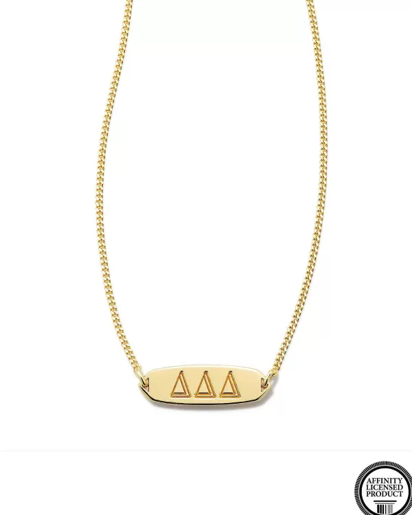 Delta Delta Delta Pendant Necklace In 18K Gold Vermeil^Kendra Scott Hot