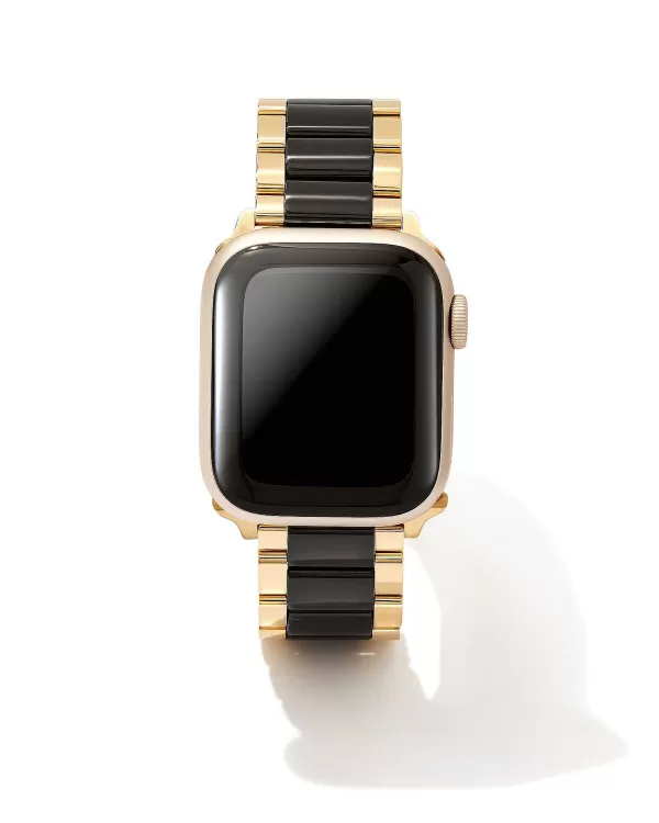 Dira 3 Link Watch Band In Gold Tone & Black Stainless Steel^Kendra Scott Discount