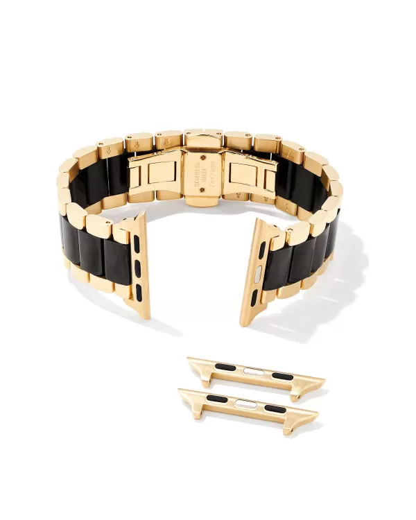 Dira 3 Link Watch Band In Gold Tone & Black Stainless Steel^Kendra Scott Discount