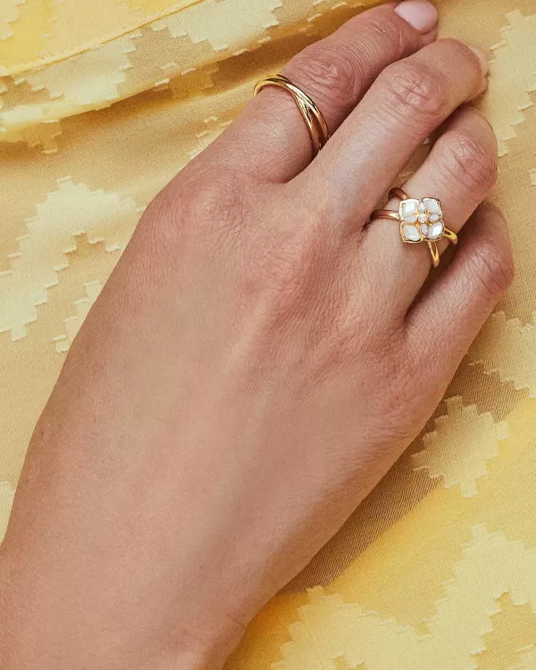 Dira Stone Gold Double Band Ring In Ivory Mix^Kendra Scott Clearance