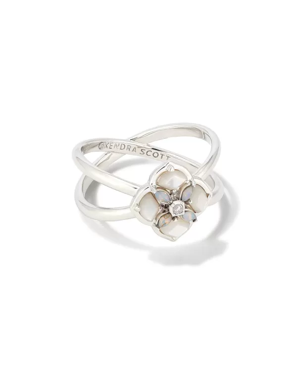 Dira Stone Silver Double Band Ring In Ivory Mix^Kendra Scott Best