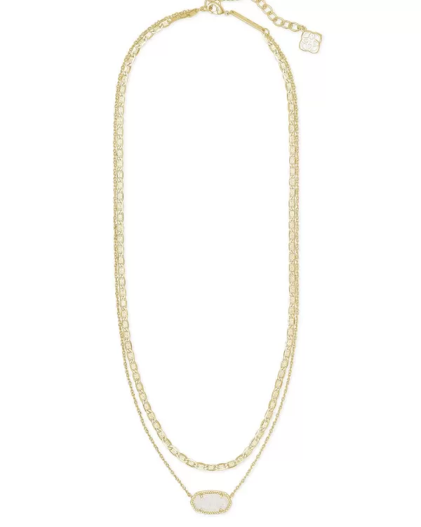 Elisa Gold Multi Strand Necklace In Iridescent Drusy^Kendra Scott Cheap