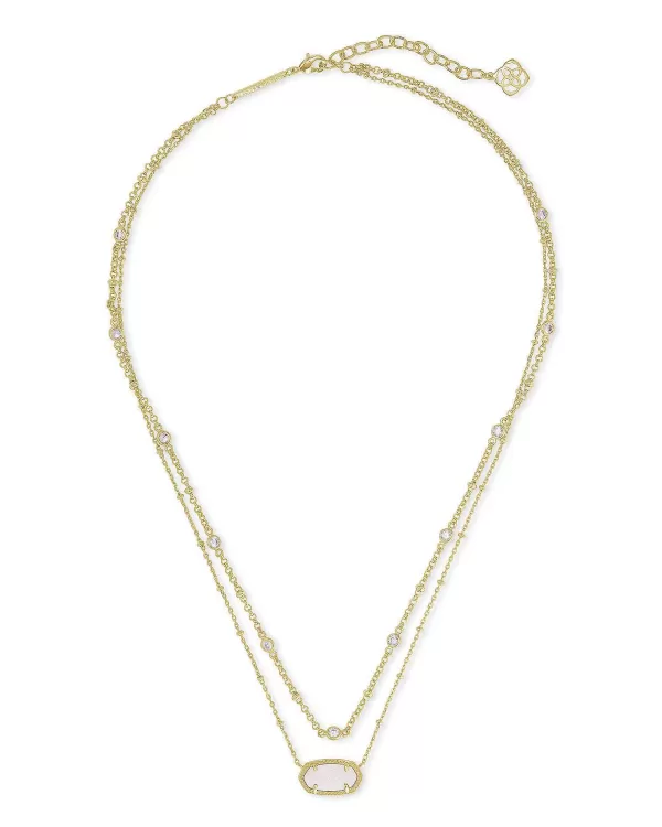 Elisa Gold Multi Strand Necklace In Iridescent Drusy^Kendra Scott Cheap