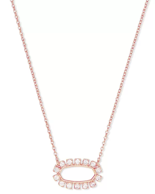 Elisa Open Frame Crystal Pendant In Rose Gold^Kendra Scott Sale